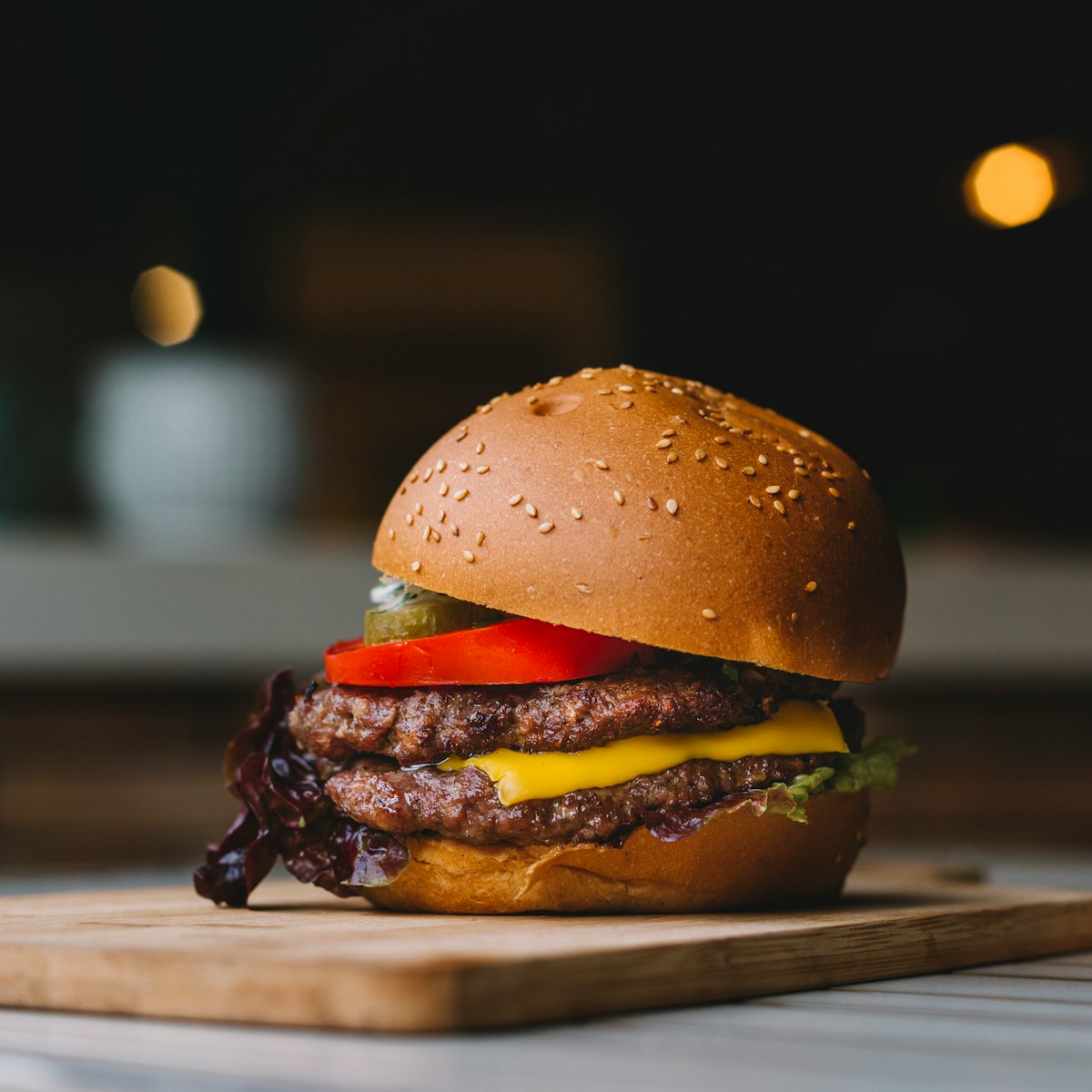 double-patty cheeseburger